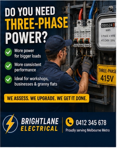 Sample post graphic - 3 phase power upgrades